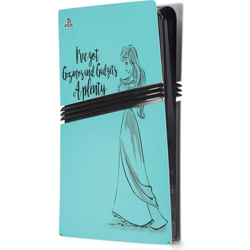 Disney Princess Ariel Gizmos and Gadgets Art PS5 Pro Console Skin